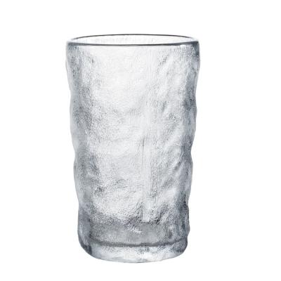 China Customizable Glass Tea Coffee Mugs Embossed Frosted For Beer for sale