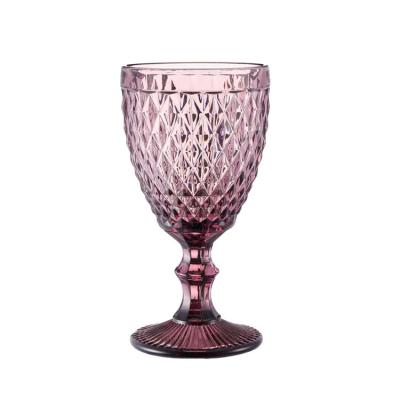 China Personalised Red Wine Glass Crystal Goblets Single Wall for sale