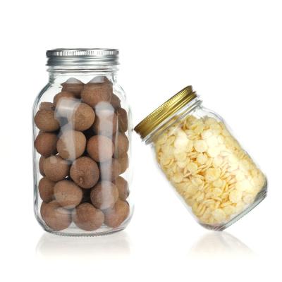 China 600 ml de manteiga de amendoim 24 oz frascos de vidro Mason com tampa de metal à venda
