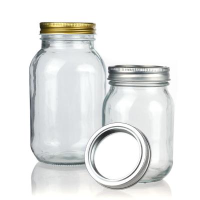 China Home Glass Mason Jars 32oz 24oz para Honey Jam Jelly à venda