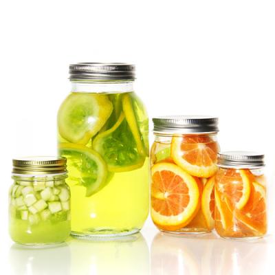 China Canning Pickle Glass Mason Jars 150ml 200ml 250ml With Lids for sale