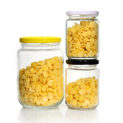 China Jam Spaghetti Glass Storage Jars Stackable 250ml 2oz 6oz Customized for sale