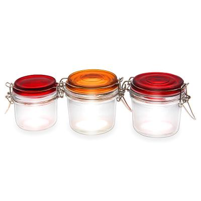China 500ml 1000ml 1L Glass Storage Jars Packing Bulk With Lids OEM for sale
