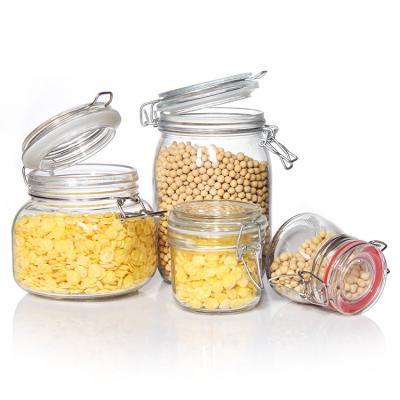 China Personalised Freezing Glass Jars Mason Airtight Food Storage Jars With Galvanized Lids for sale