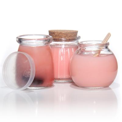 China Eco Friendly Glass Pudding Jars Dessert Container For Sauce Pickles 300ml for sale
