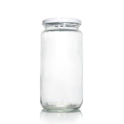 China Stackable Round Freezing Glass Jars Containers 240ml For Honey Spices for sale