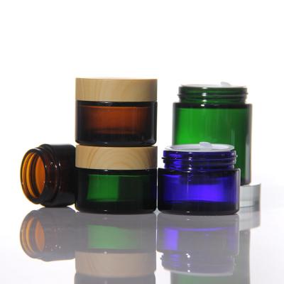 China Skincare Matte Glass Cream Jars For Moisturizer 50g 100g 200g for sale