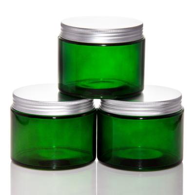 China Empty Green Glass Candle Jars Vessels 7oz 8oz 10oz 16oz for sale
