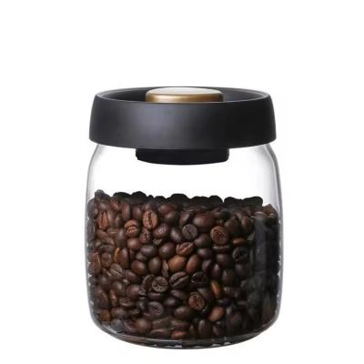 China 500ml Borosilicate Glass Coffee Jar For Coffee Beans And Kitchen Storage for sale