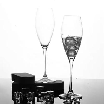 중국 Transparent Tulip Shape Champagne Glass Lead-Free Crystal Glass Red Wine 판매용