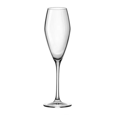 China Custom Wedding Banquet 9oz Champagne Flute Glass Crystal Glassware Gift Packing Te koop