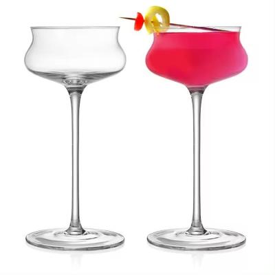 China 10 oz Custom Clear Cocktail Glas Martini Glassen Bar Glaswaren Te koop