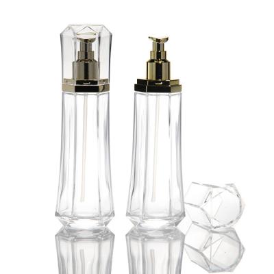 China Botella de loción de vidrio con bomba para cuidado cosmético de la piel en venta