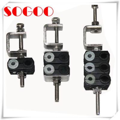 China 3 Double Holes Feeder Coaxial Clamp For 7/8