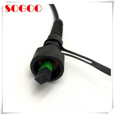 China ODVA MPO Fiber Optic  Cable , Fiber Optical Cable 12 Core MPO Trunk Cable for sale