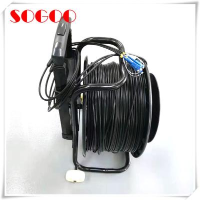 China Portable Telecom Outdoor Fiber Patch Cable Military Retractable Tactical Optical Cable Reel for sale