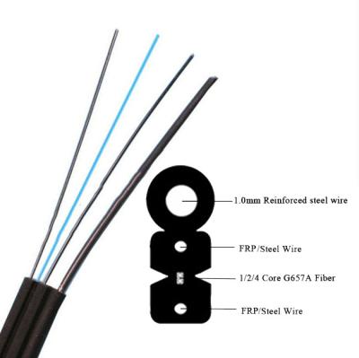 China Black Optical Fiber Self Supporting FTTH Drop Cable for sale