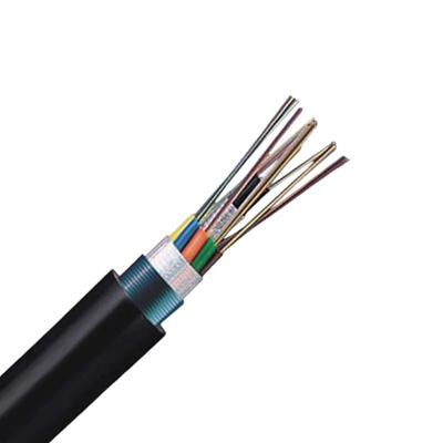 China OM4 12 24 Strand Outdoor Armored PE Fiber Patch Cable for sale