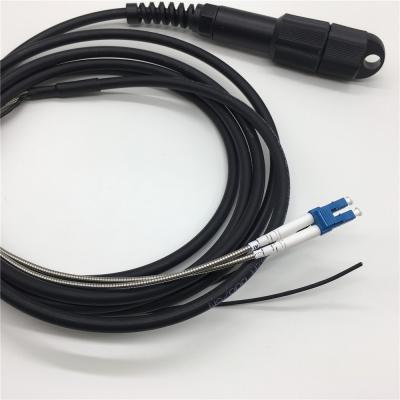China Single Mode Fiber Optic Patch Cord PDLC -LC/UPC Duplex Armored Fiber Optic Patch Cable for sale