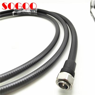 China 50 OHM RF Jumper Cable Mini Din Male 4.3-10 / 4.3-10 For 1/2  Super Flex Cable for sale