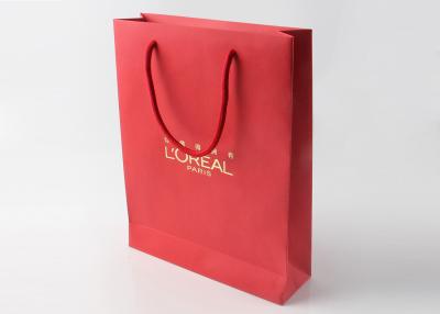 Chine L'emballage de estampillage chaud de cadeau de feuille d'or met en sac les poignées multi de corde de coton de couleur à vendre
