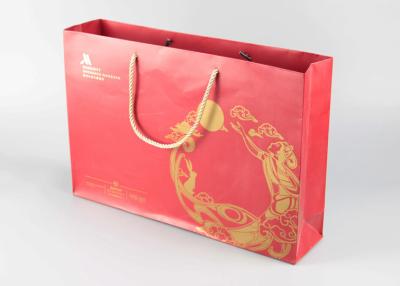 China Multi Color Gift Shopping Bags Pantone CMYK Printing With PP Rope Handles for sale