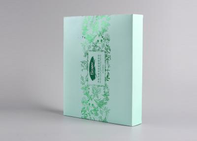China Cosmetic Custom Product Packaging Box , Custom Retail Boxes With Green Gold Stamp for sale