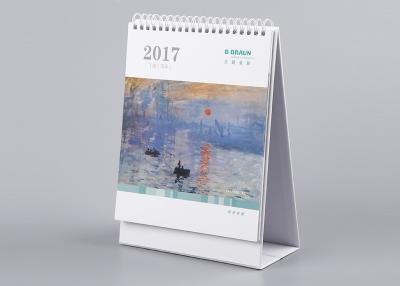 China Artistic Kraft Paper Office Desk Calendar Eco Friendly Material For New Year Gift for sale