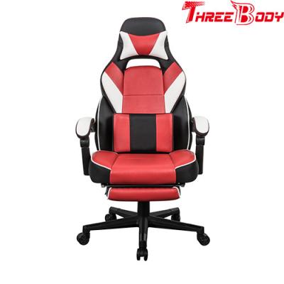 China Custom Reclining Gaming Chair With Wheels , Big And Tall Gaming Chair Adjustable Armrest for sale