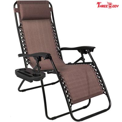 China Adjustable Pool Outdoor Patio Lounge Chairs Brown UV Resistant 38 X 26 X 9.5 Inches for sale