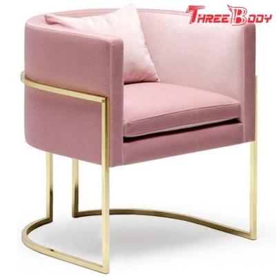 China Stainless Steel Frame Office Reception Chairs , Comfy Bedroom Accent Chairs for sale
