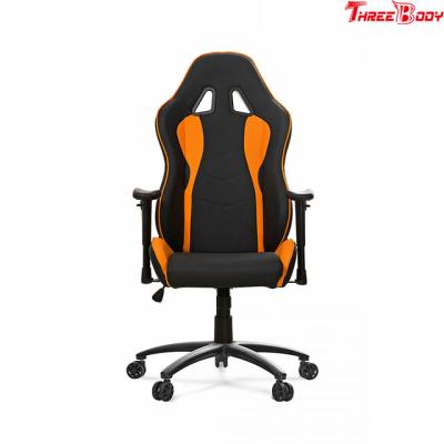 中国 人間工学的のPCの世界の賭博の椅子、黒いおよびオレンジ競争の座席コンピュータ椅子 販売のため