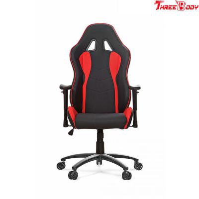 China High Density Foam Red And Black Office Chair , Modern Style Racing Desk Chair for sale