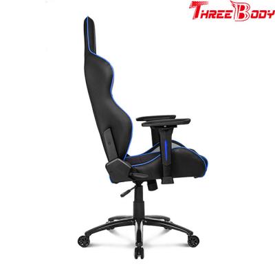 China Silla de la silla del juego del corredor del cuero X de la PU, negra y azul del asiento de carro del ordenador en venta