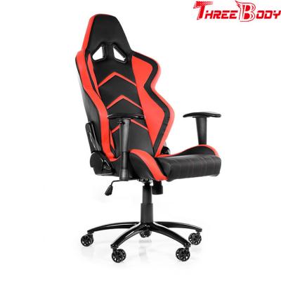 China Silla negra roja móvil, silla comercial del juego del eslabón giratorio del ordenador del coche de carreras en venta