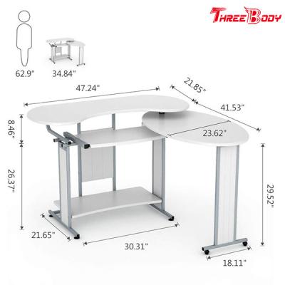 China L Shaped Modern Home Office Desk , Simple Small Desktop Computer Desk for sale