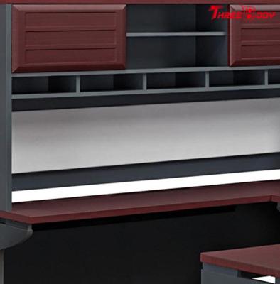 China Space Saving Modern Office Furniture Pro Linea U Corner Computer Desk With Hutch for sale