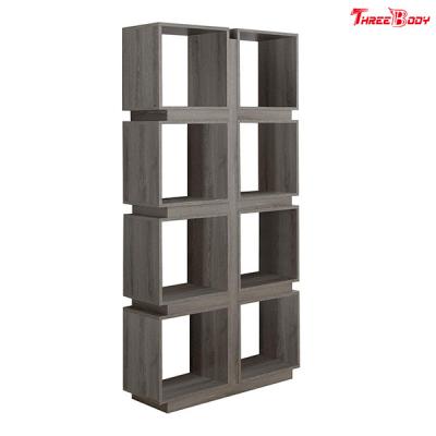 China Modular Home Modern Office Furniture 71 Inch Dark Taupe Reclaimed Look Bookcase for sale
