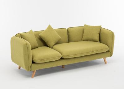 China Leisure Modern Bedroom Furniture Fruit Green 3 Seater Fabric Sofa Elegant for sale
