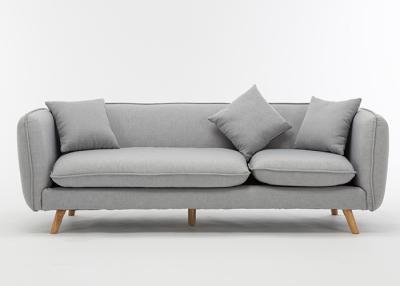 China Sofás de lujo de la tela del dormitorio de la sala de estar contemporánea gris clara de los muebles en venta