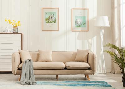 China Sofás de la tela de la sala de estar de Seat del hogar 3 cómodos en color de piel ligero en venta