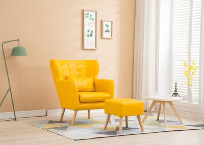 China Color de madera del amarillo de Ming del sofá de la tela de la sala de estar con la esponja de alta densidad en venta