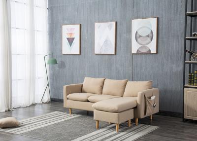 China Light Skin Contemporary Bedroom Furniture Fabric Corner Sofa Set Three Seater for sale