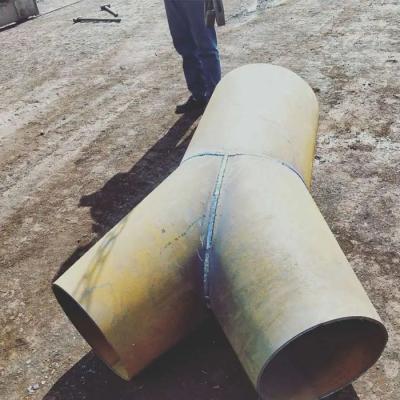 China Thickness SCH5S-SCH160 Butt Welded Pipe Fittings Tee 26-80inch for sale
