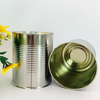 China Custom food tin general packaging round sealed empty tin cans for sale
