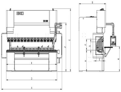 China 125T/3200 6+1 Eixo Máquina de dobra manual CNC Prensa dobradeira EHC8025 à venda