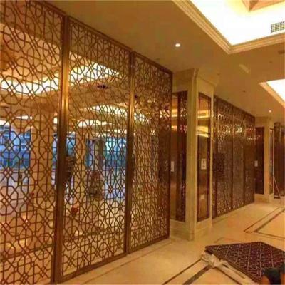China mordern stainless steel room divider screen Dubai style for hotel room decoration for sale