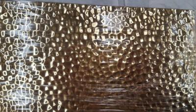 China 304 Hammered  Sheet Stainless Steel bronze gold color or brass hammered bright stainless steel for sale