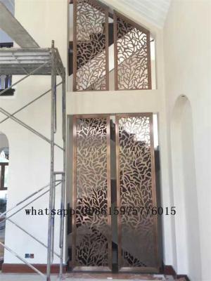 China Colored stainless steel art screen room divider partition for decorative for sale