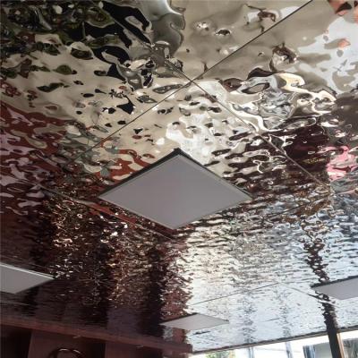 China water wave bright finish stainless steel sheet gold color for ceiling decorative panel for sale